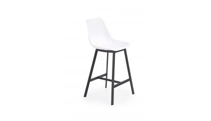 Barová stolička Isa (plast, kov, biela)