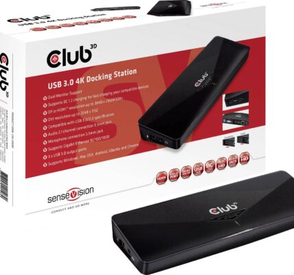 USB adaptér club3D CSV-3103D, čierna