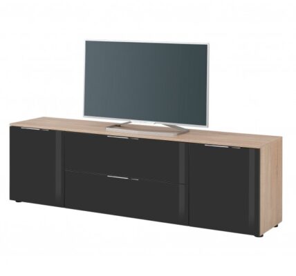 Sconto TV komoda TERRY VII dub sonoma/antracitové sklo