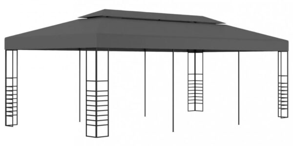 Záhradný altánok 6 x 3 m Dekorhome Antracit