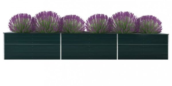 Záhradný kvetináč pozinkovaná oceľ 480x80x77 cm Dekorhome Zelená