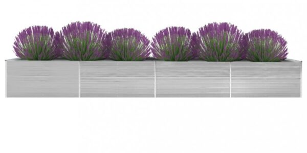 Záhradný kvetináč 600x80x45 cm pozinkovaná oceľ Dekorhome Sivá