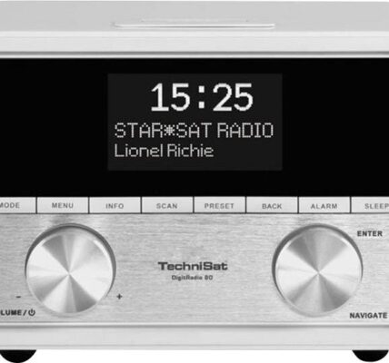 DAB+ rádiobudík TechniSat DigitRadio 80 AUX biela