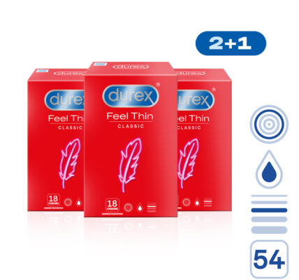 DUREX Feel Thin Classic pack 54 ks (2+1)