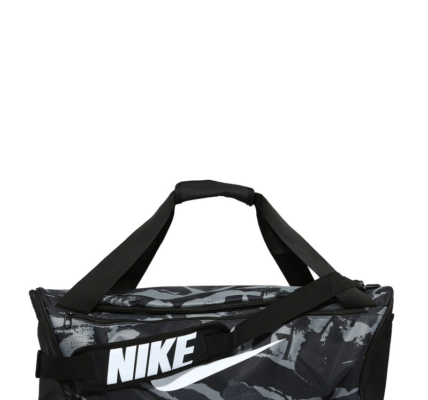 NIKE Športová taška  čierna / sivá / biela