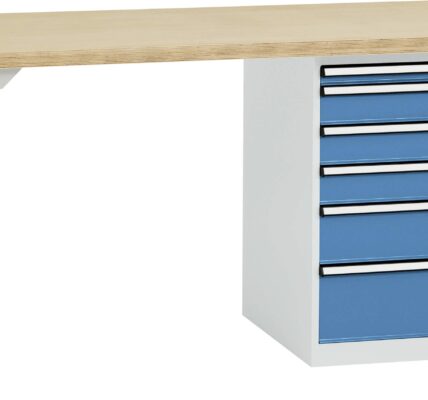 Systém pracovných stolov COMBI model 2 s multiplexnou doskou, ŠxHxH = 1500 x 700 x 840 mm Manuflex TP5088.5012 TP5088.5012