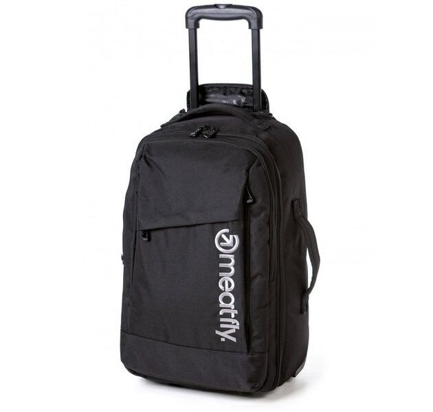 Meatfly Cestovní taška/batoh na kolečkách Revel 40 l – černá