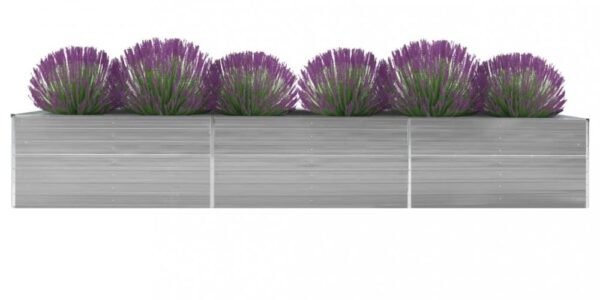 Záhradný kvetináč pozinkovaná oceľ 480x80x77 cm Dekorhome Sivá