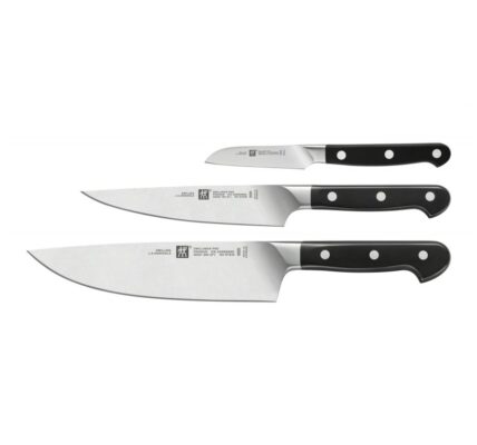 Pro set nožov 3 ks – nôž na zeleninu 9 cm, plátkovací 16 cm, kuchársky 20 cm – Zwilling
