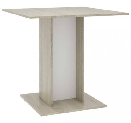 Jedálenský stôl 80×80 cm Dekorhome Dub sonoma / biela