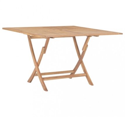 Skladací záhradný stôl 120×120 cm teakové drevo Dekorhome