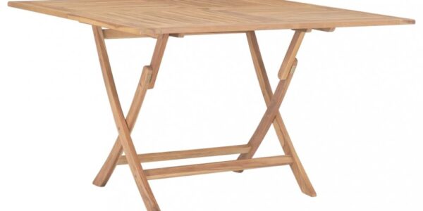 Skladací záhradný stôl 120×120 cm teakové drevo Dekorhome