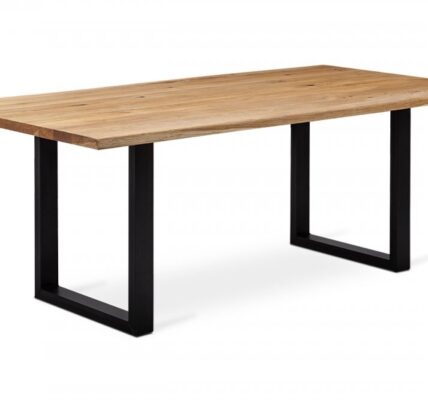 Jedálenský stôl DS-M179 OAK 180×90 cm dub / čierna Autronic