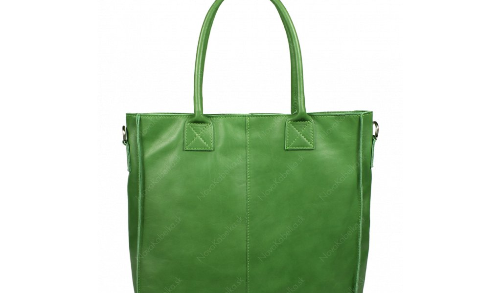 Pekná kožená kabelka Fausta Verde