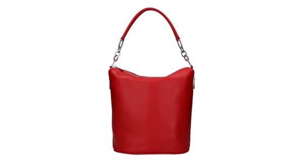 Dámska kožená kabelka Facebag Talma – červená