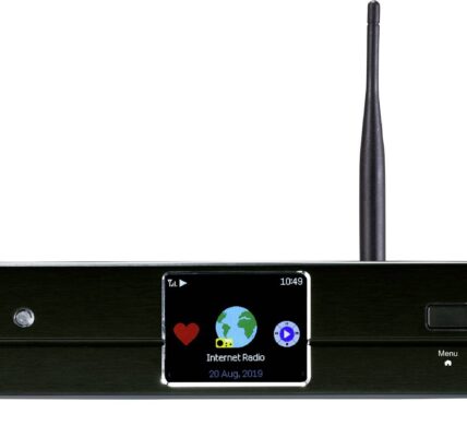 N/A Renkforce RF-DAB-IR1700, internetové rádio, Wi-Fi, LAN, Bluetooth, DLNA, čierna