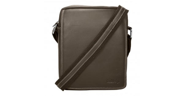 Pánska kožená taška cez rameno SendiDesign IG005 – hnedá