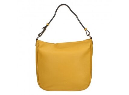 Elegantná dámska kožená kabelka Katana Jindra – žltá