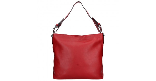 Elegantná dámska kožená kabelka Katana Olma – červená