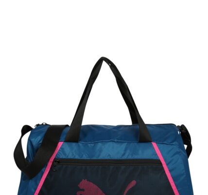 PUMA Športová taška  modrá / ružová / čierna