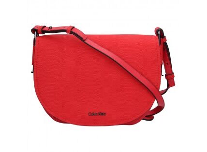 Dámska crossbody kabelka Calvin Klein Arch Large Saddle – červená