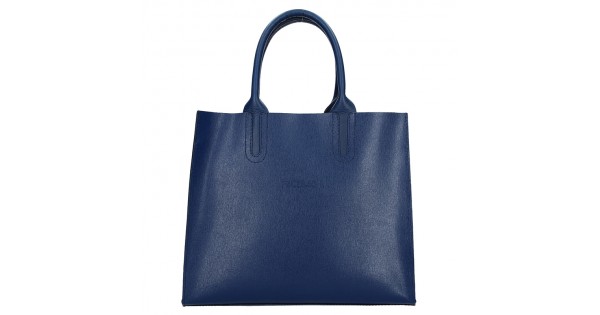 Dámska kožená kabelka Facebag Monarchy – modrá
