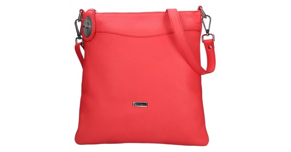 Dámská kožená crossbody kabelka Facebag Amanda – červená