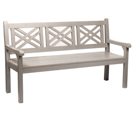 Záhradná drevená lavička FABLA 150 cm sivá Tempo Kondela