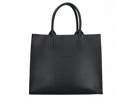 Dámska kožená kabelka Facebag Monarchy – čierna