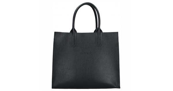 Dámska kožená kabelka Facebag Monarchy – čierna