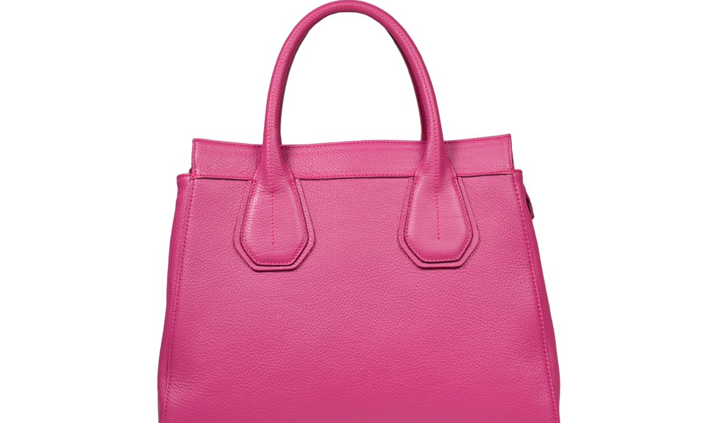 Ružové talianske kožené kabelky do ruky Diana Fuxia