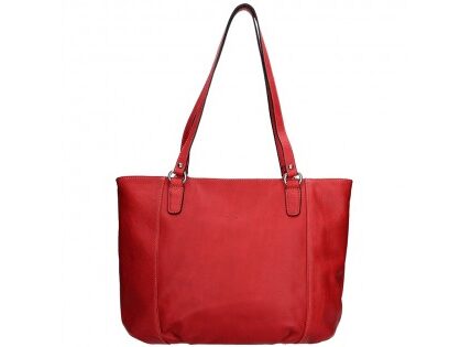 Elegantná dámska kožená kabelka Katana Apolena – červená