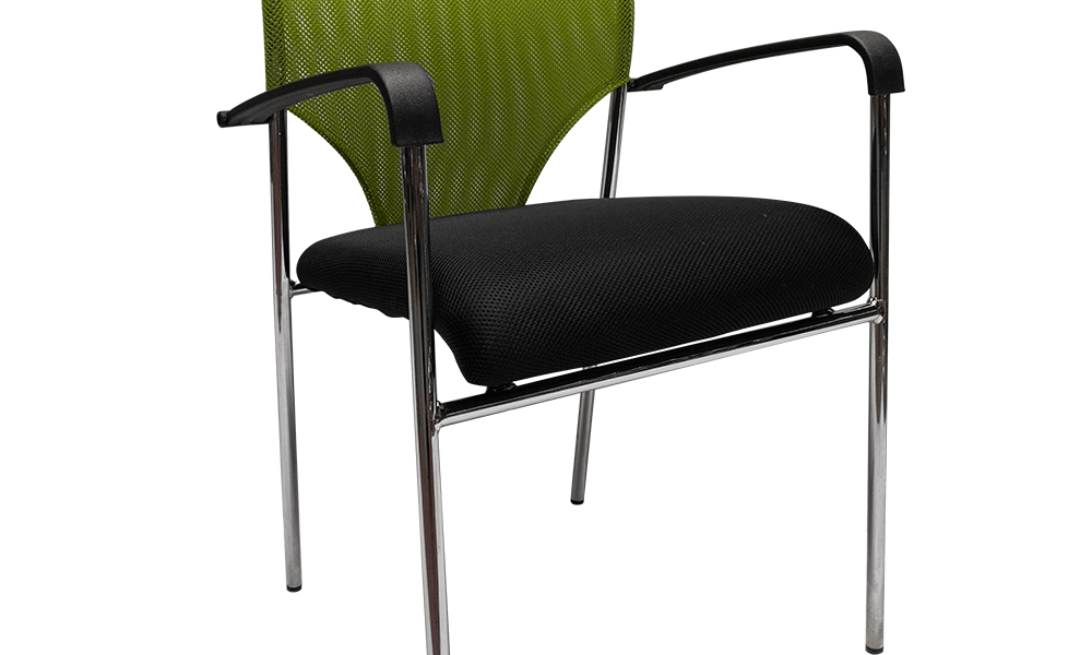 Konferenčná stolička UMUT sieťovina / plast / kov Tempo Kondela Čierna / zelená