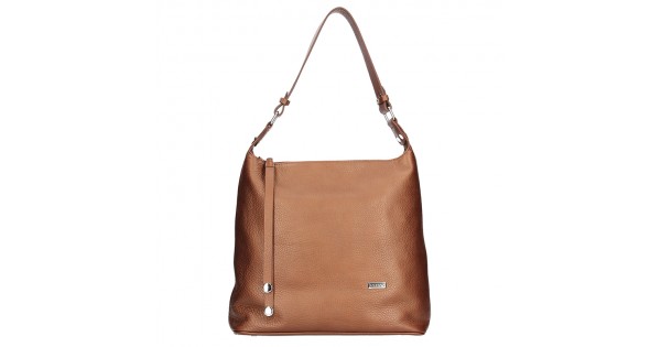 Dámska kožená kabelka Facebag Fionna glassy – hnedá