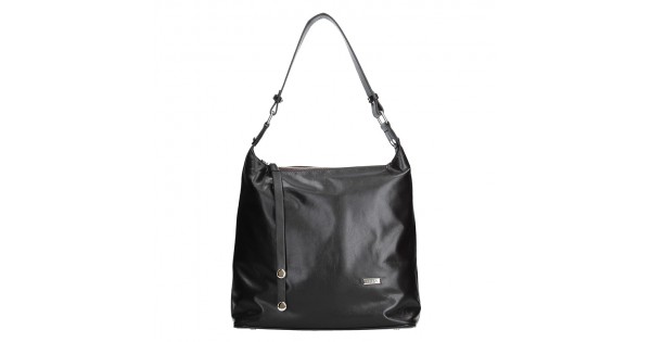 Dámska kožená kabelka Facebag Fionna glassy – tmavo hnedá