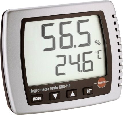 Vlhkomer vzduchu (hygrometer) testo 608-H1, 10 % r. 0560 6081-D, Kalibrované podľa (DAkkS)