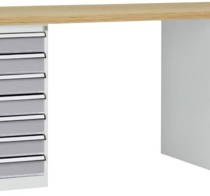 Systém pracovných stolov COMBI, 2 puzdro model 3 s multiplexnou doskou, ŠxHxH = 2000 x 700 x 840 mm Manuflex WC5126.9006 WC5126.9006