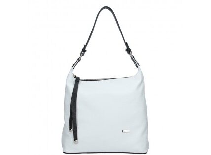 Dámska kožená kabelka Facebag Fionna – bielo-čierna