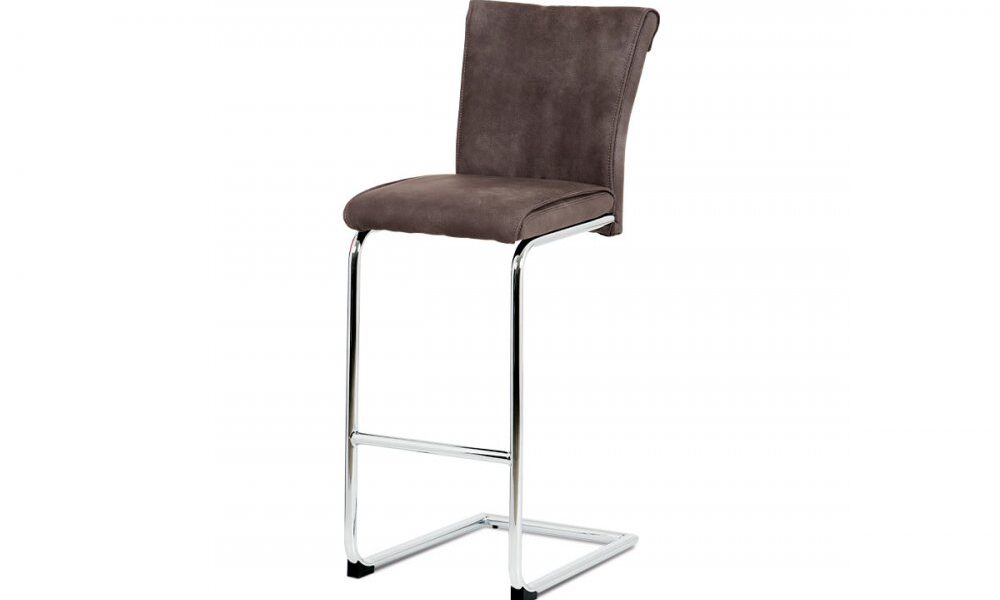 Barová stolička BAC-192 ekokoža / kov Autronic Hnedá