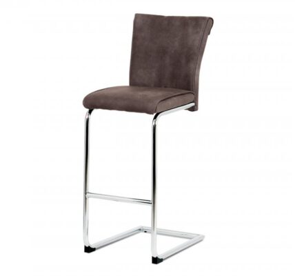 Barová stolička BAC-192 ekokoža / kov Autronic Hnedá