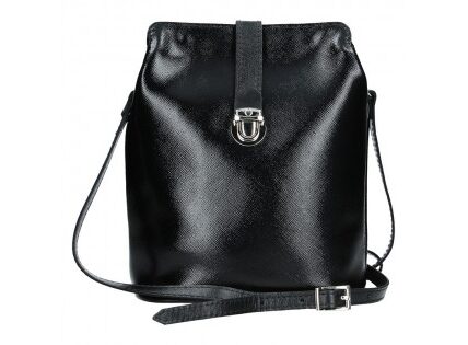 Dámske kožené crossbody Facebag Brenda – čierna