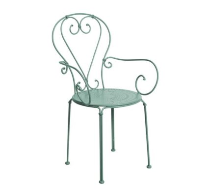 CENTURY Záhradná stolička s opierkami – šalviová