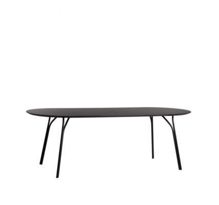 Jedálenský stôl "Tree", 220 cm, 3 varianty – Woud Varianta: čierna, čierne nohy