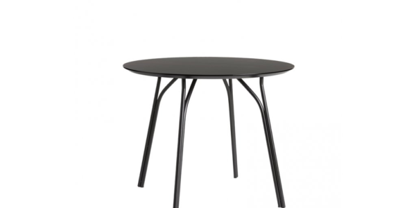 Jedálenský stôl "Tree", 90 cm, 3 varianty – Woud Varianta: krémovo hnedá, čierne hohy
