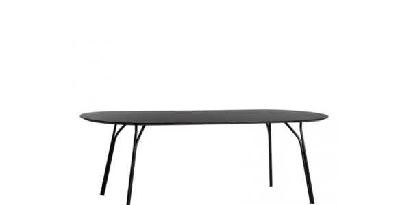 Jedálenský stôl "Tree", 220 cm, 3 varianty – Woud Varianta: krémovo hnedá, čierne hohy