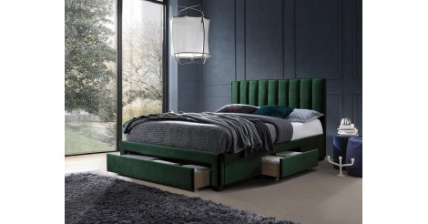 Čalúnená posteľ Wolfgang 160×200, zelená, vrátane roštu a ÚP