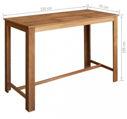 Barový stôl hnedá Dekorhome 150×70 cm