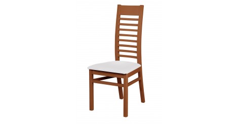 Jedálenská stolička Eryka (drevo – tmavý orech/poťah – syntetická koža)
