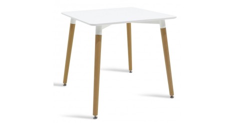 Jedálenský stôl Neli (80x76x80 cm, biela)