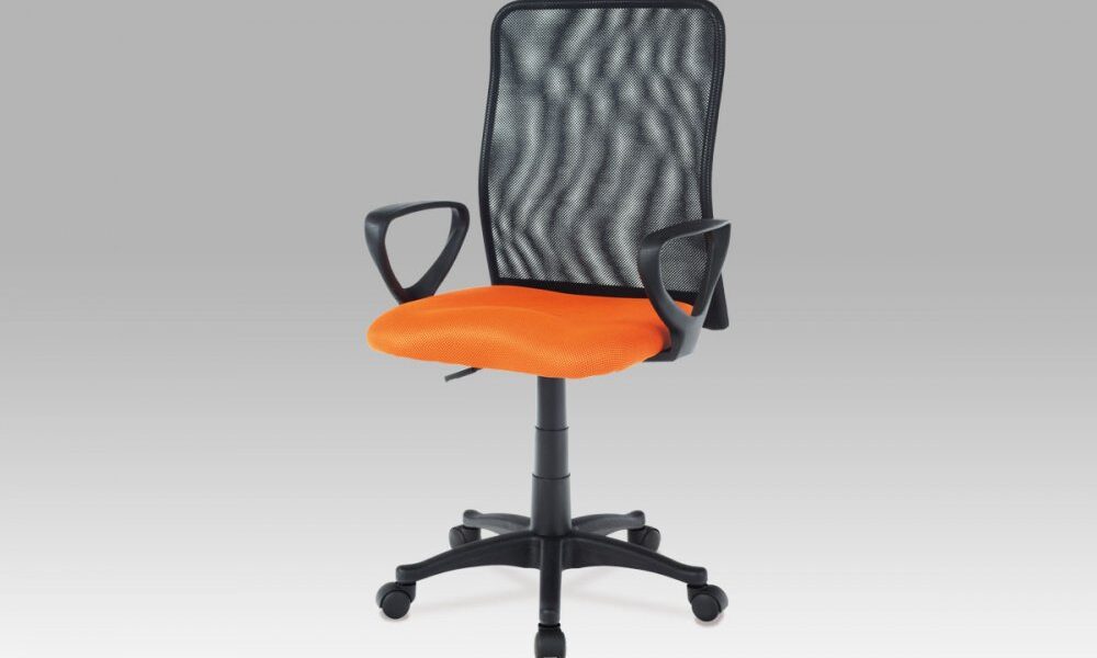 Kancelárska stolička KA-B047 látka / plast Autronic Oranžová